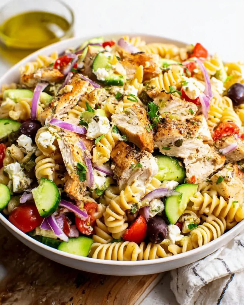 Greek-Chicken-Pasta-Salad-Healthy-High-Protein-Easy-Meal-Prep-Recipe