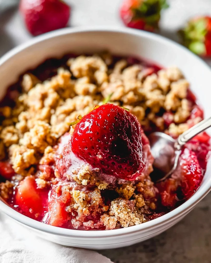 Healthy-Strawberry-Crisp-Gluten-Free-Easy-Almond-Flour-Crumble-Recipe