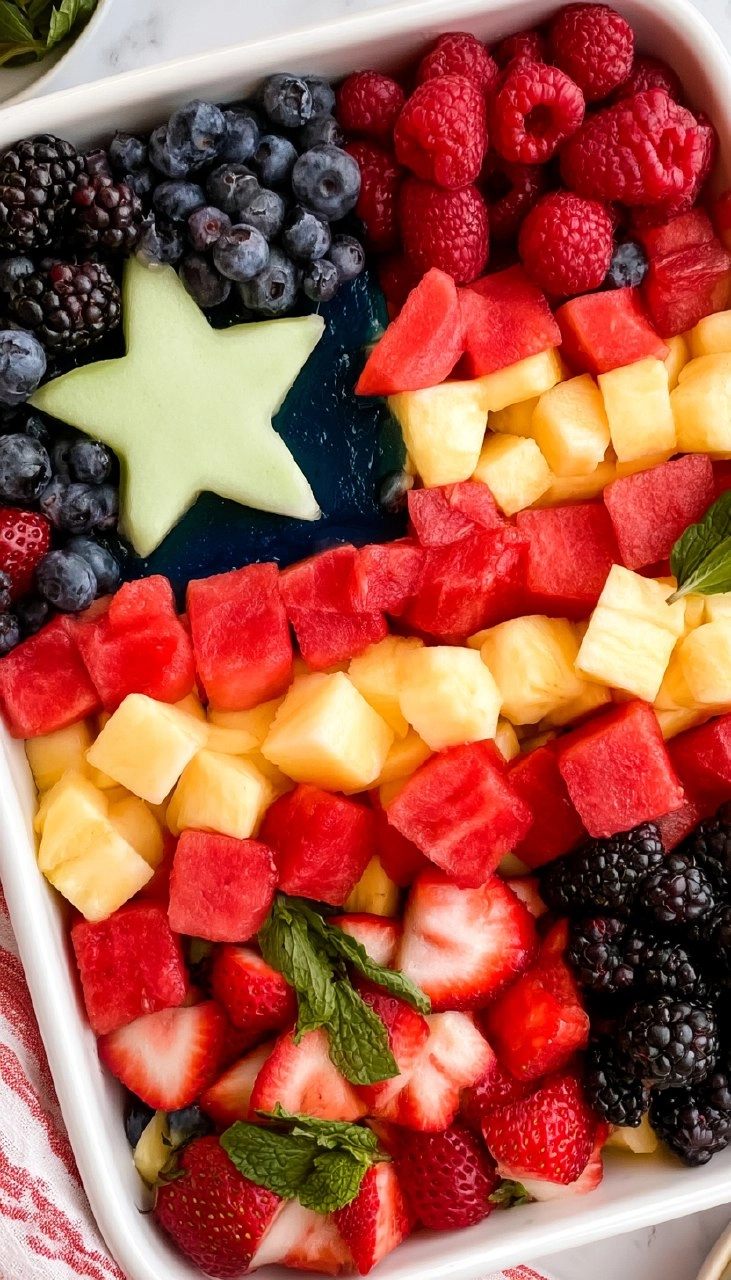 Red, White and Blue Fruit Salad | Patriotic Summer Side Dish