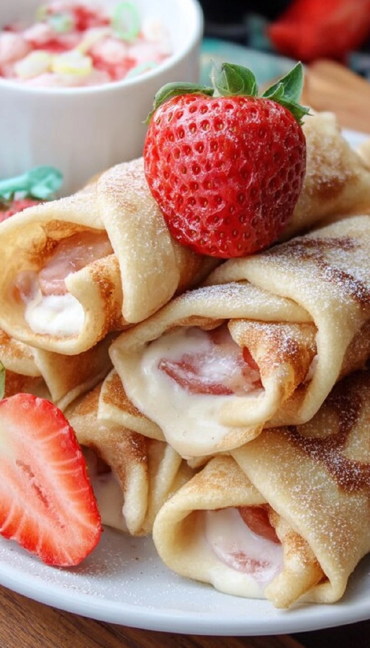Strawberry Cheesecake Chimichangas