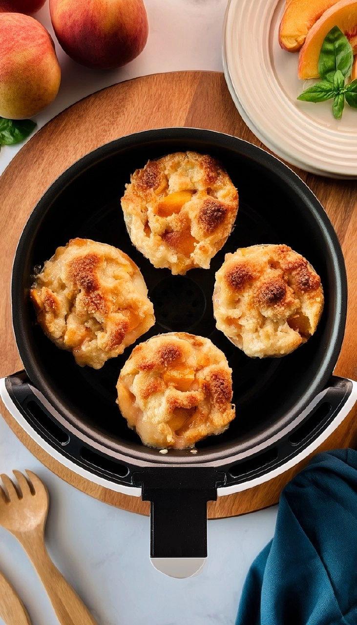 Air Fryer Mini Peach Cobbler