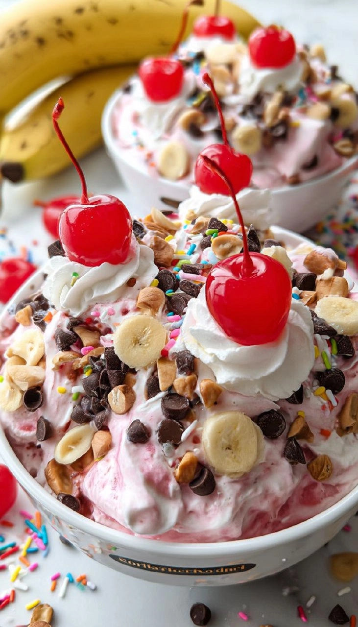 Banana Split Fluff Salad