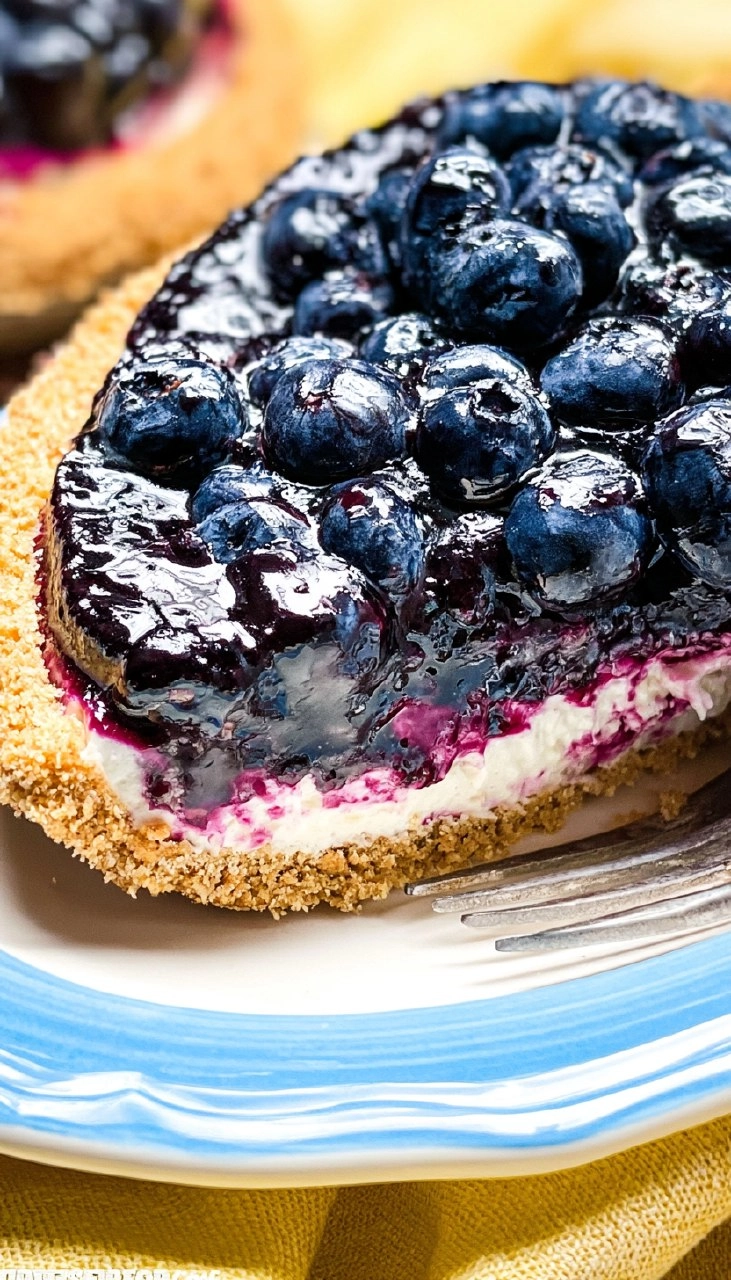 Blueberry Cream Cheese Pie (No-Bake)