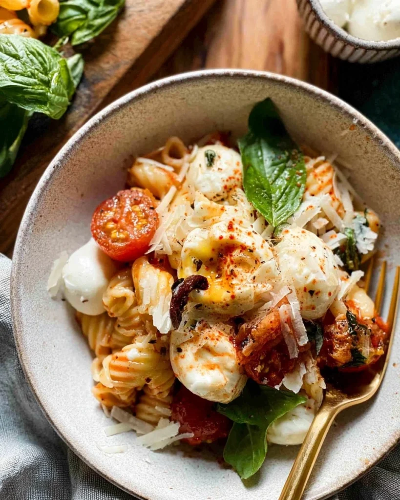 Caprese-Pasta-Easy-Tomato-Mozzarella-Pasta-Recipe