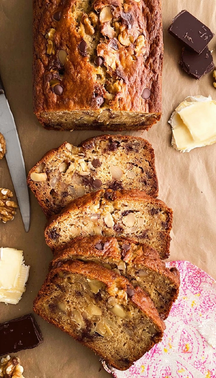 Chocolate Chip Walnut Banana Bread