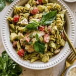 Creamy Chicken Pesto Pasta Salad 121 Creamy-Chicken-Pesto-Pasta-Salad-Recipe
