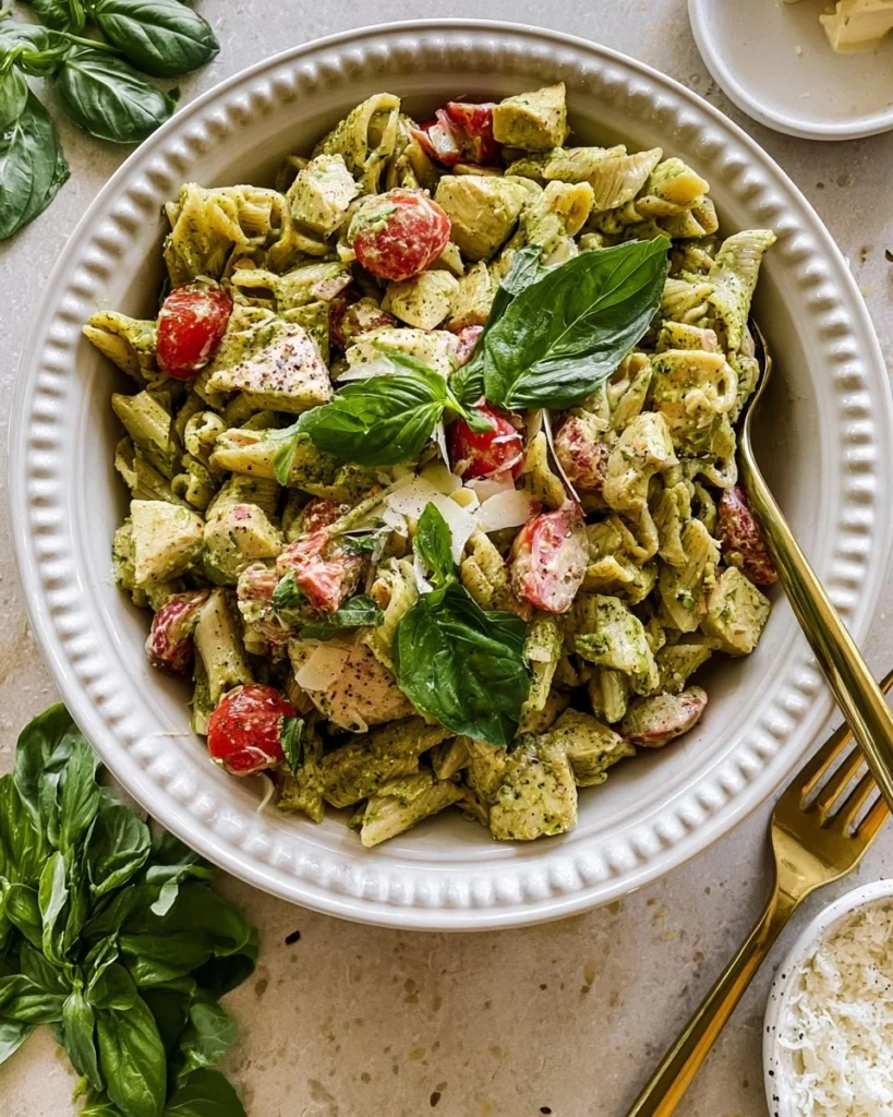 Creamy-Chicken-Pesto-Pasta-Salad-Recipe