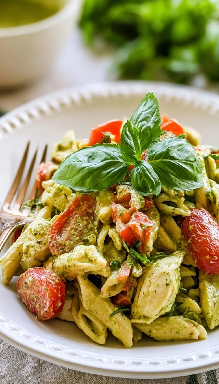 Creamy Chicken Pesto Pasta Salad 120 Creamy Chicken Pesto Pasta Salad