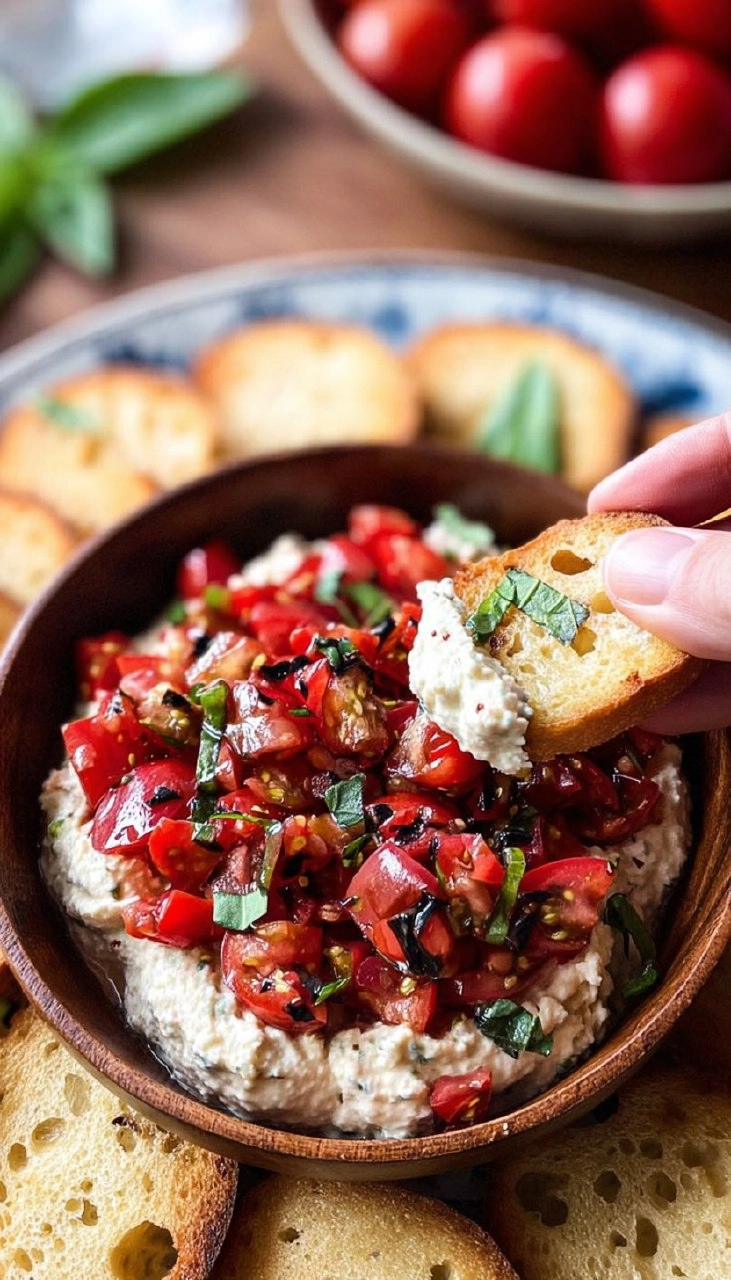 Easy Boursin Bruschetta Dip