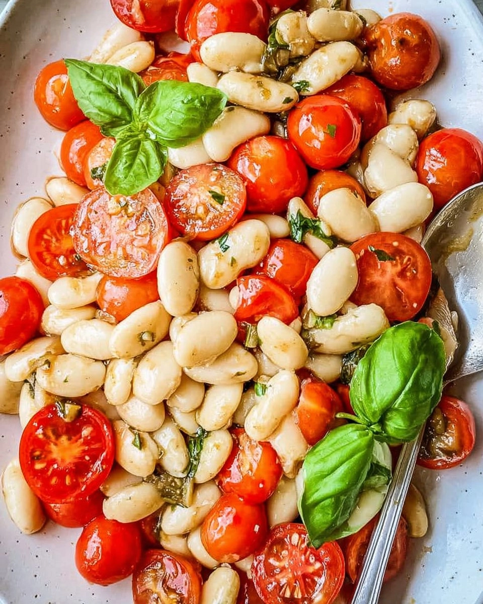 Easy Caprese White Bean Salad