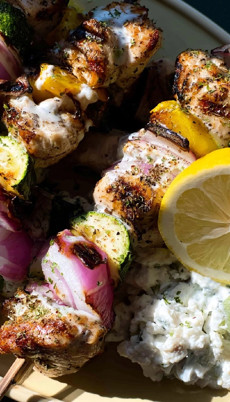 Grilled Greek Chicken Kabobs 105 Grilled Greek Chicken Kabobs