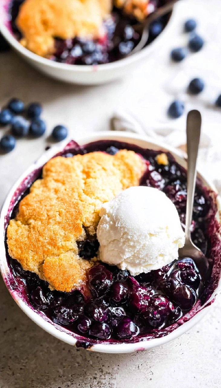 Healthy Blueberry Cobbler (Gluten Free; Dairy Free)