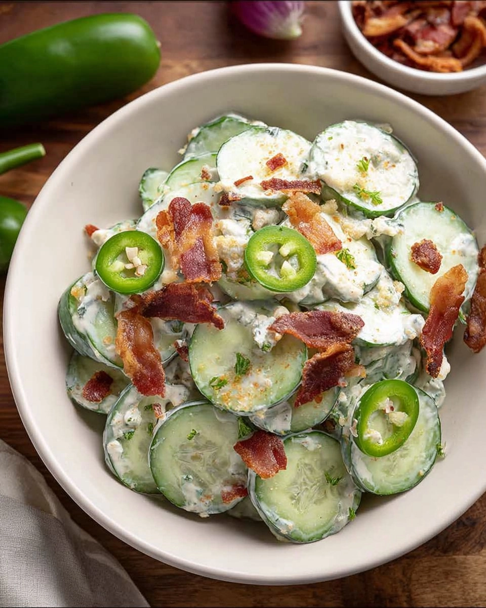 Jalapeno Popper Cucumber Salad