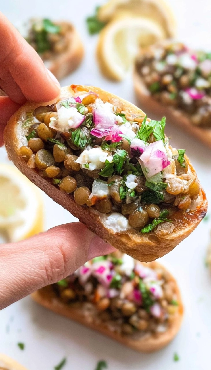 Lentil Bruschetta