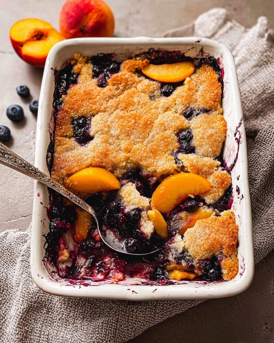 Peach Blueberry Cobbler