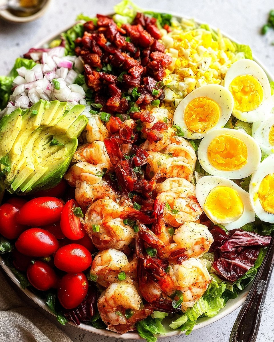 Shrimp Cobb Salad (Healthy, Easy Summer Dinner)