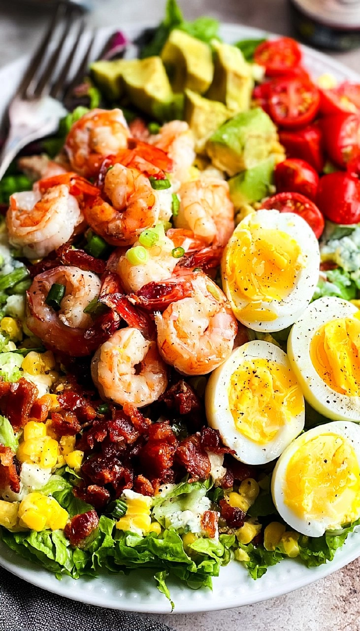 Shrimp Cobb Salad (Healthy, Easy Summer Dinner)