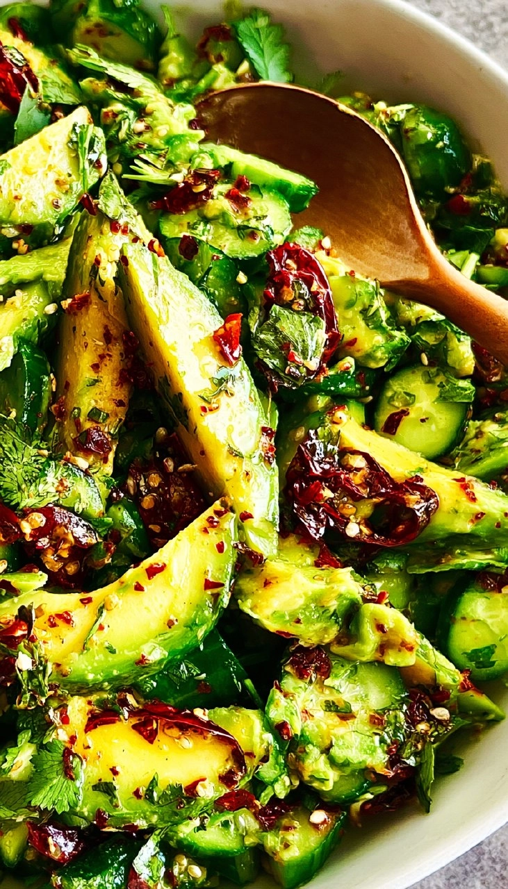 Smashed Cucumber Avocado Salad 85 Smashed Cucumber Avocado Salad