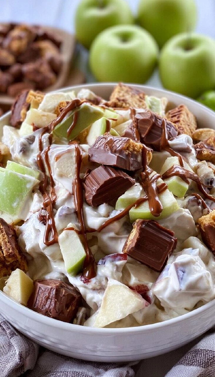 Snicker Apple Salad for Potlucks