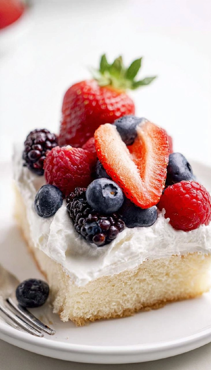 Berries & Cream Sheet Cake