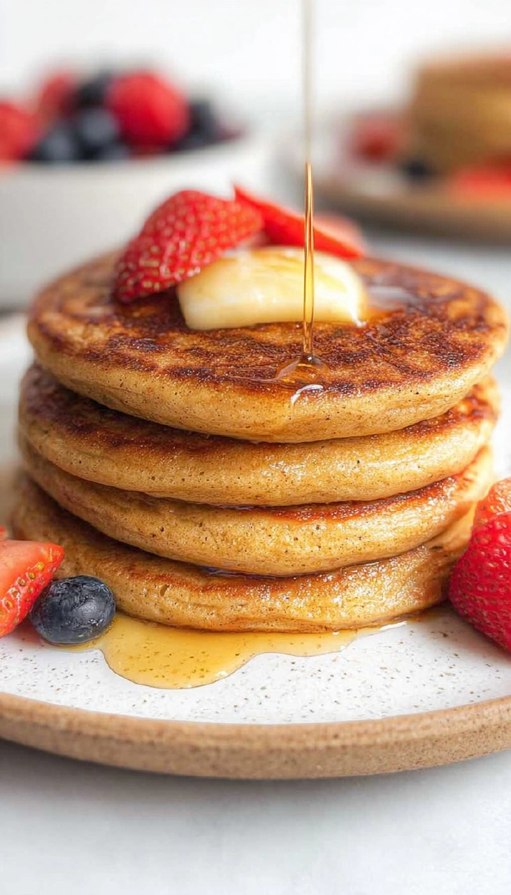 Blender Cottage Cheese Pancakes (25g of Protein!)