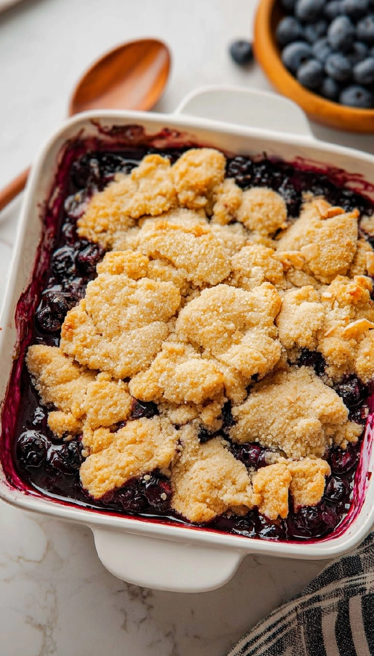 Blueberry Cobbler with Almond Topping 120 Blueberry Cobbler with Almond Topping