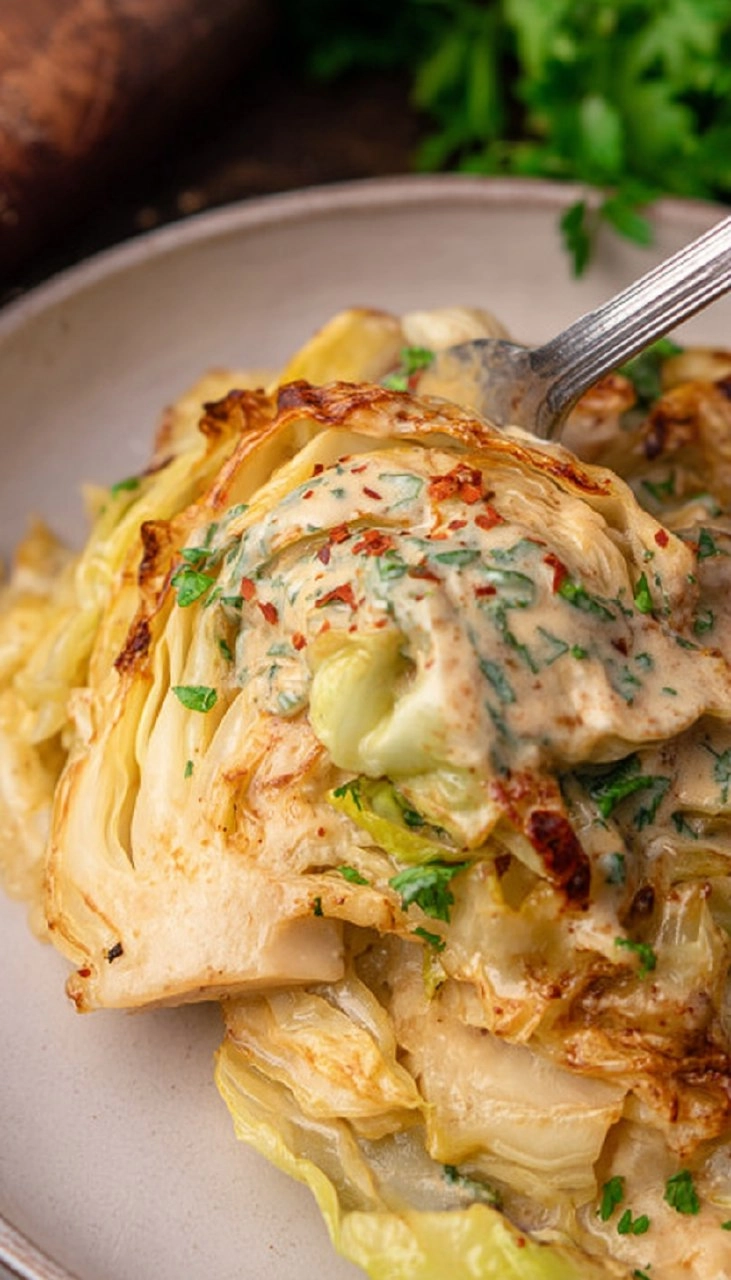 Creamy Garlic Parmesan Cabbage (Low Carb Skillet Recipe)