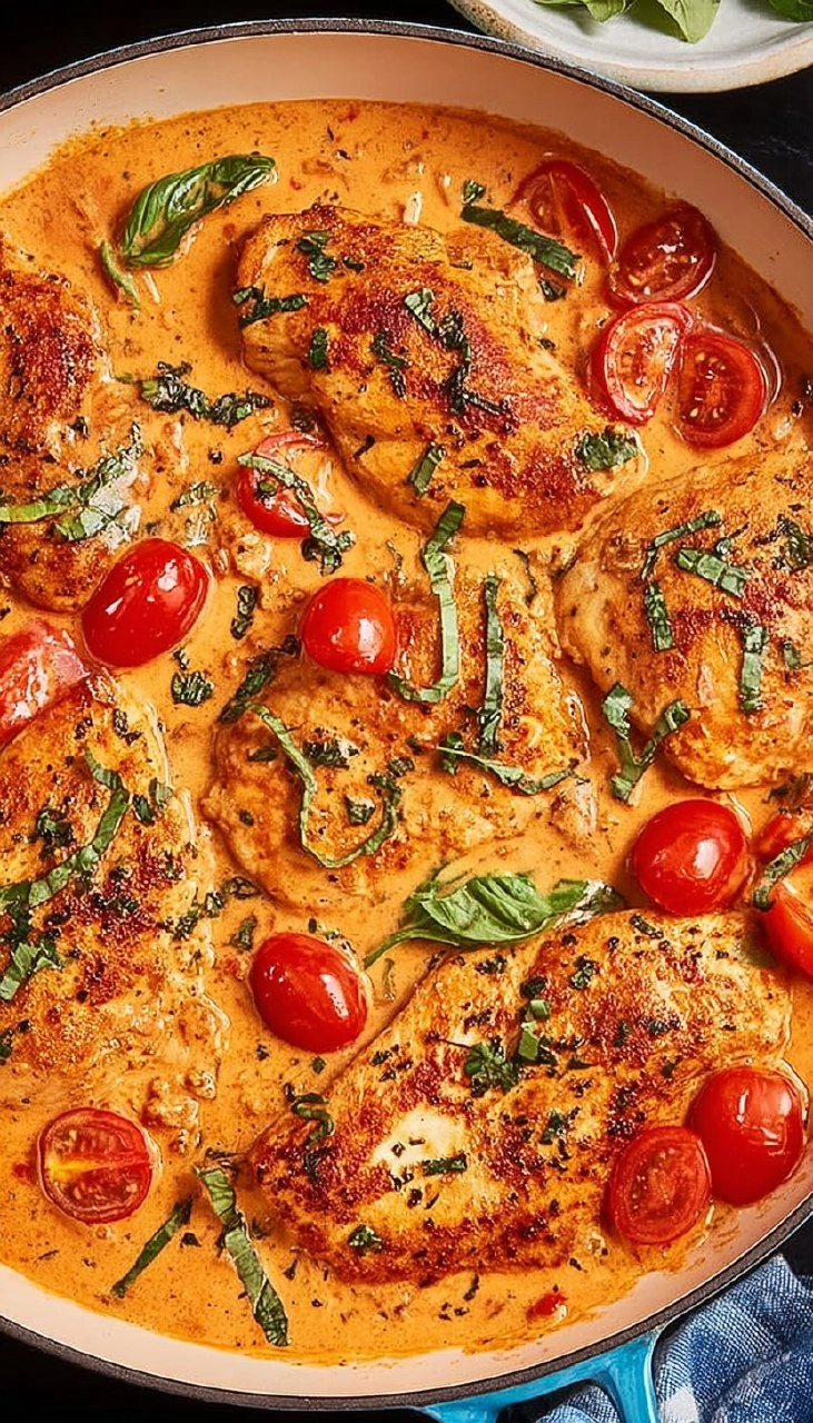 Creamy Tomato Basil Chicken 130 Creamy Tomato Basil Chicken