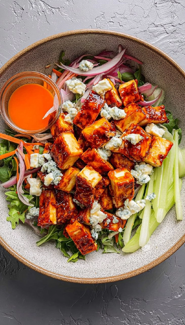 Crispy Buffalo Halloumi Salad 115 Crispy Buffalo Halloumi Salad