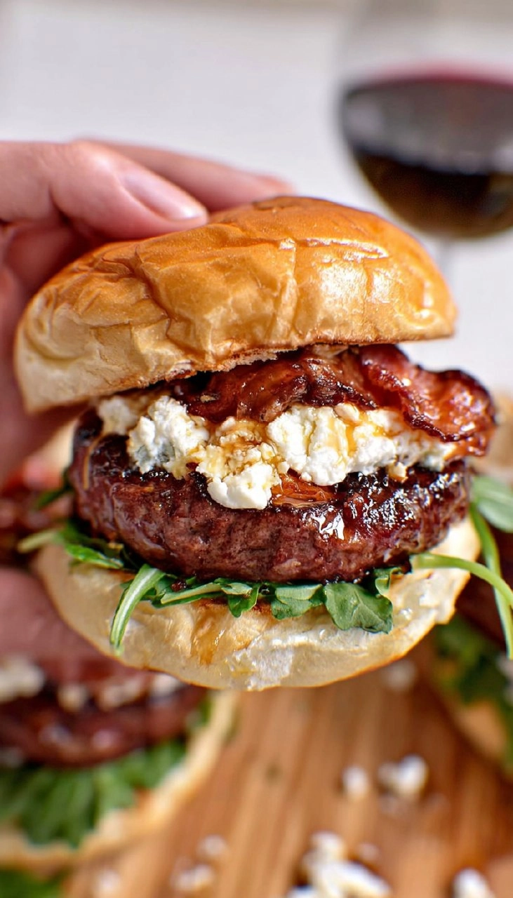 Fig and Bacon Goat Cheese Burgers 160 Fig and Bacon Goat Cheese Burgers