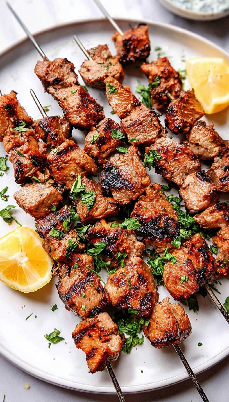 Greek Pork Souvlaki Skewers 95 Greek Pork Souvlaki Skewers