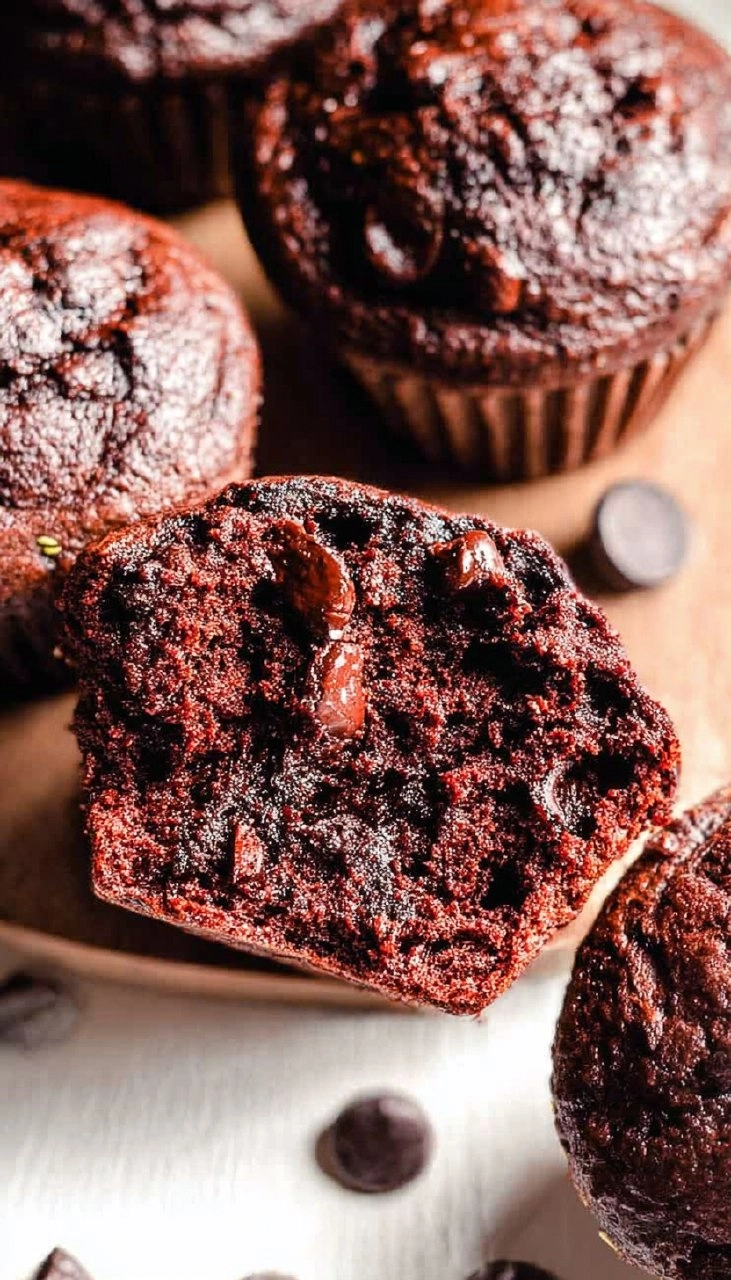Healthy Chocolate Zucchini Muffins (Gluten Free, Paleo)