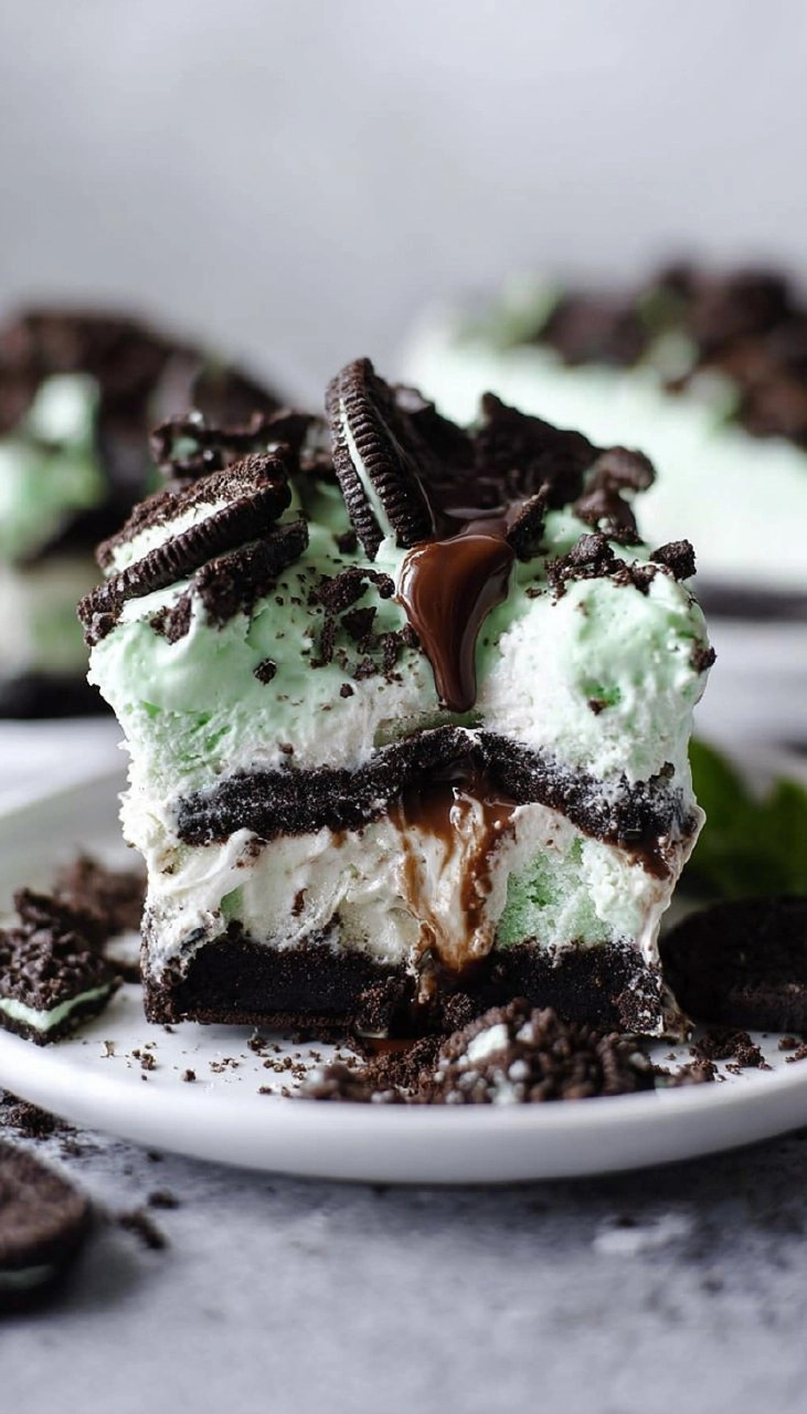 Mint Oreo Ice Cream Dessert