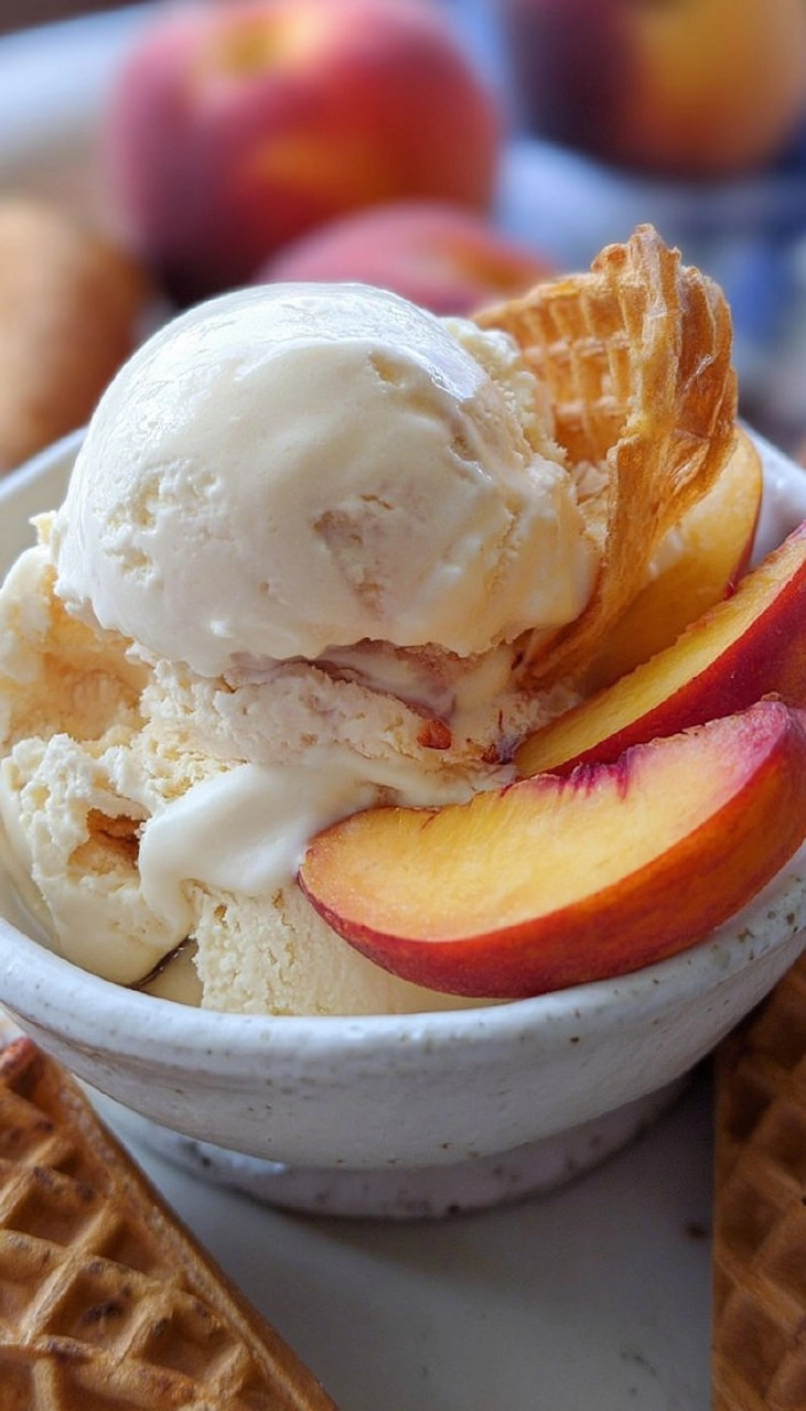 No Churn Peaches and Cream Ice Cream 75 No Churn Peaches and Cream Ice Cream