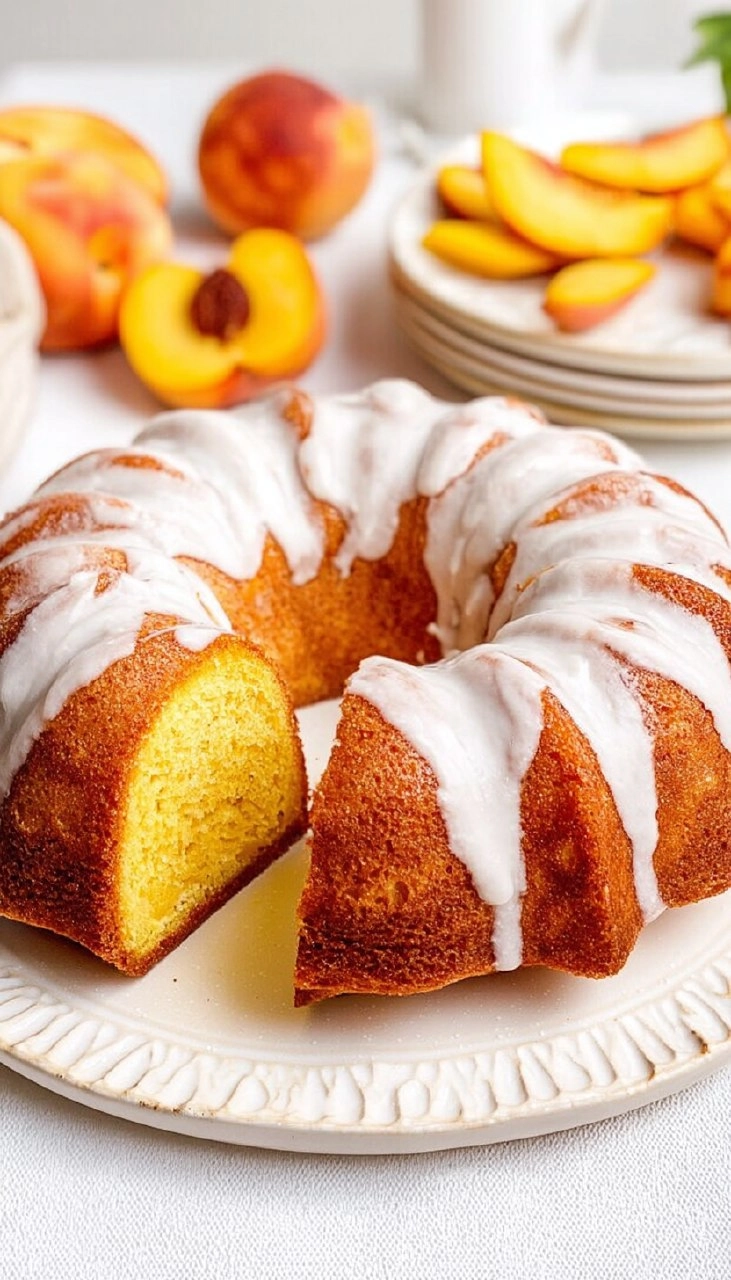 Peach Bundt Cake 95 Peach Bundt Cake