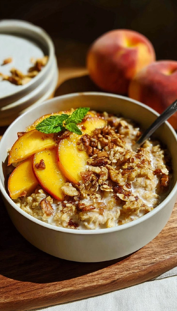 Peach Cobbler Oatmeal