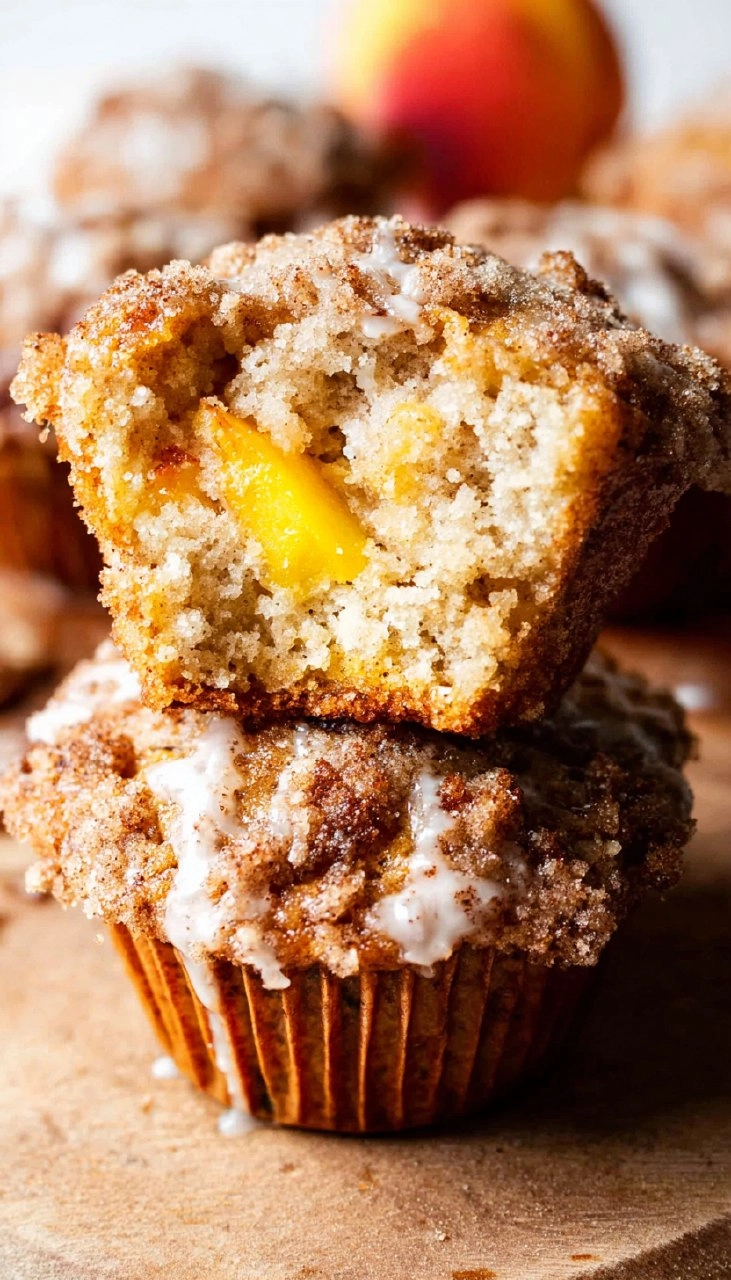 Peach Crumble Muffins (Gluten Free, Dairy Free & Paleo)