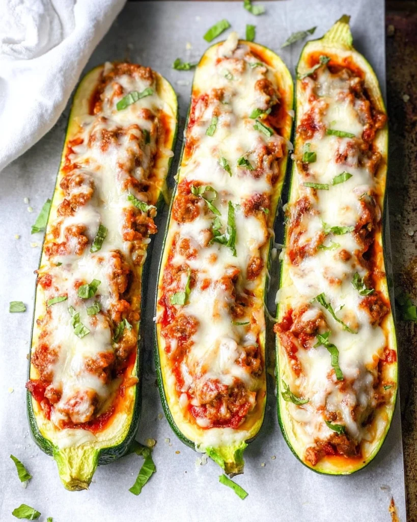 Sausage-Stuffed-Zucchini-Boats-Recipe