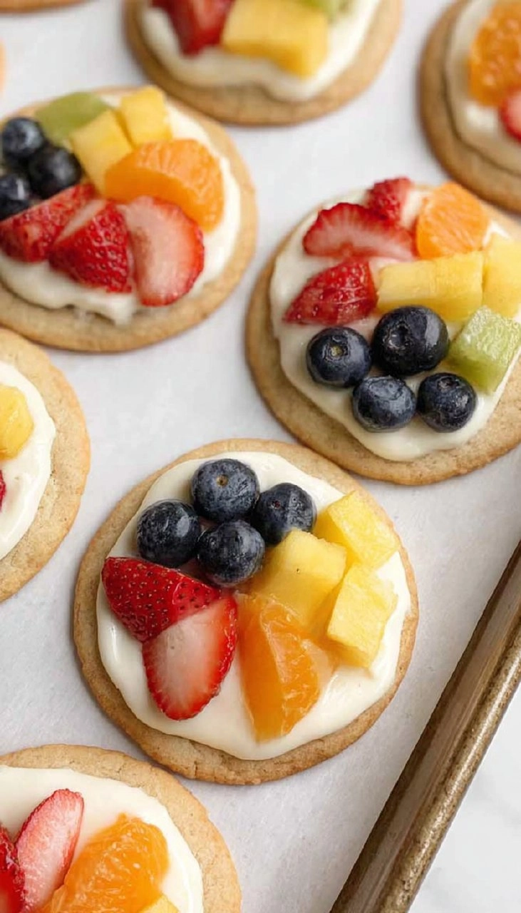 Sugar Cookie Fruit Pizzas