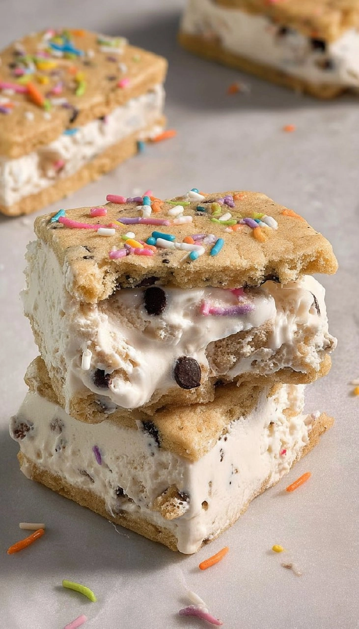 Vegan Cookie Dough Ice Cream Sandwiches
