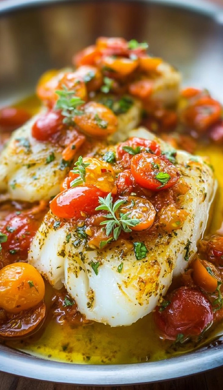 Pan-Seared Cod Recipe (with The Best Tomato Basil Sauce)