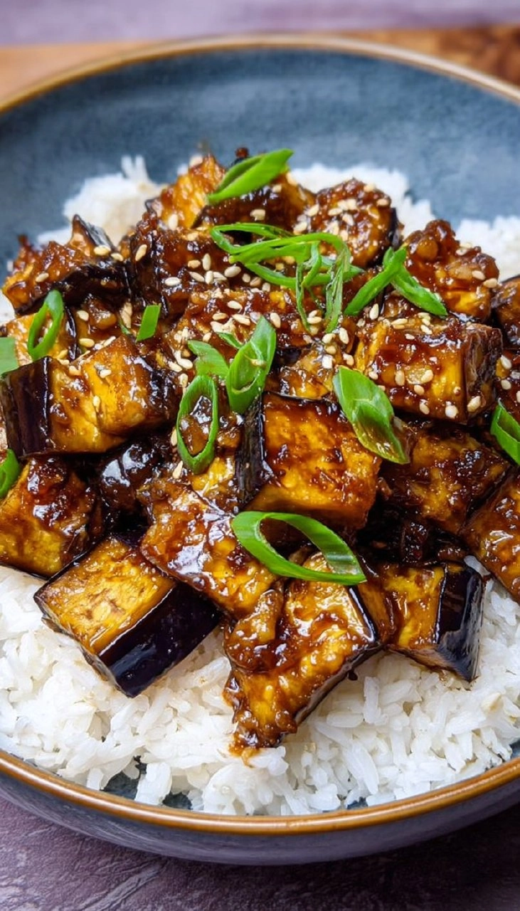 Sticky Teriyaki Eggplant