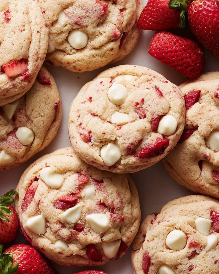 Strawberries-and-Cream-Cookies-The-Best-Strawberry-Flavor-Recipe