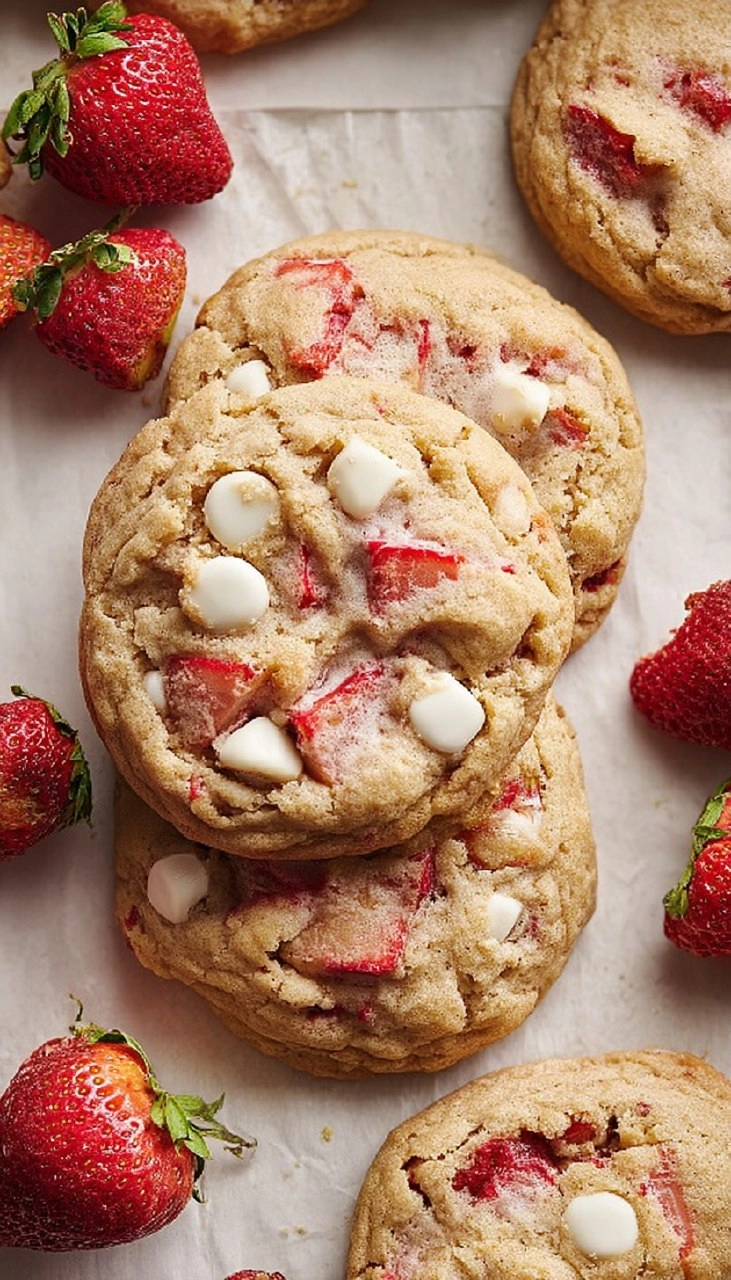 Strawberries and Cream Cookies (The Best Strawberry Flavor!)
