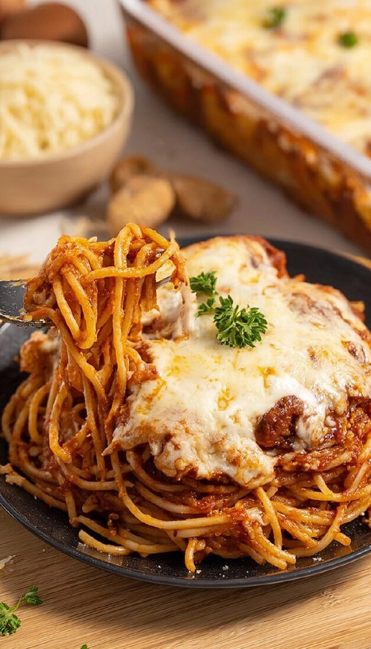 Baked Spaghetti with Cream Cheese