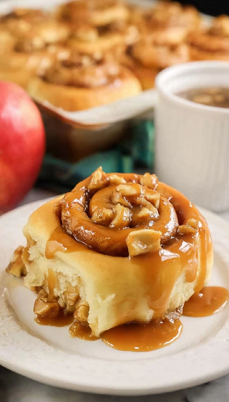 Caramel Apple Cinnamon Rolls