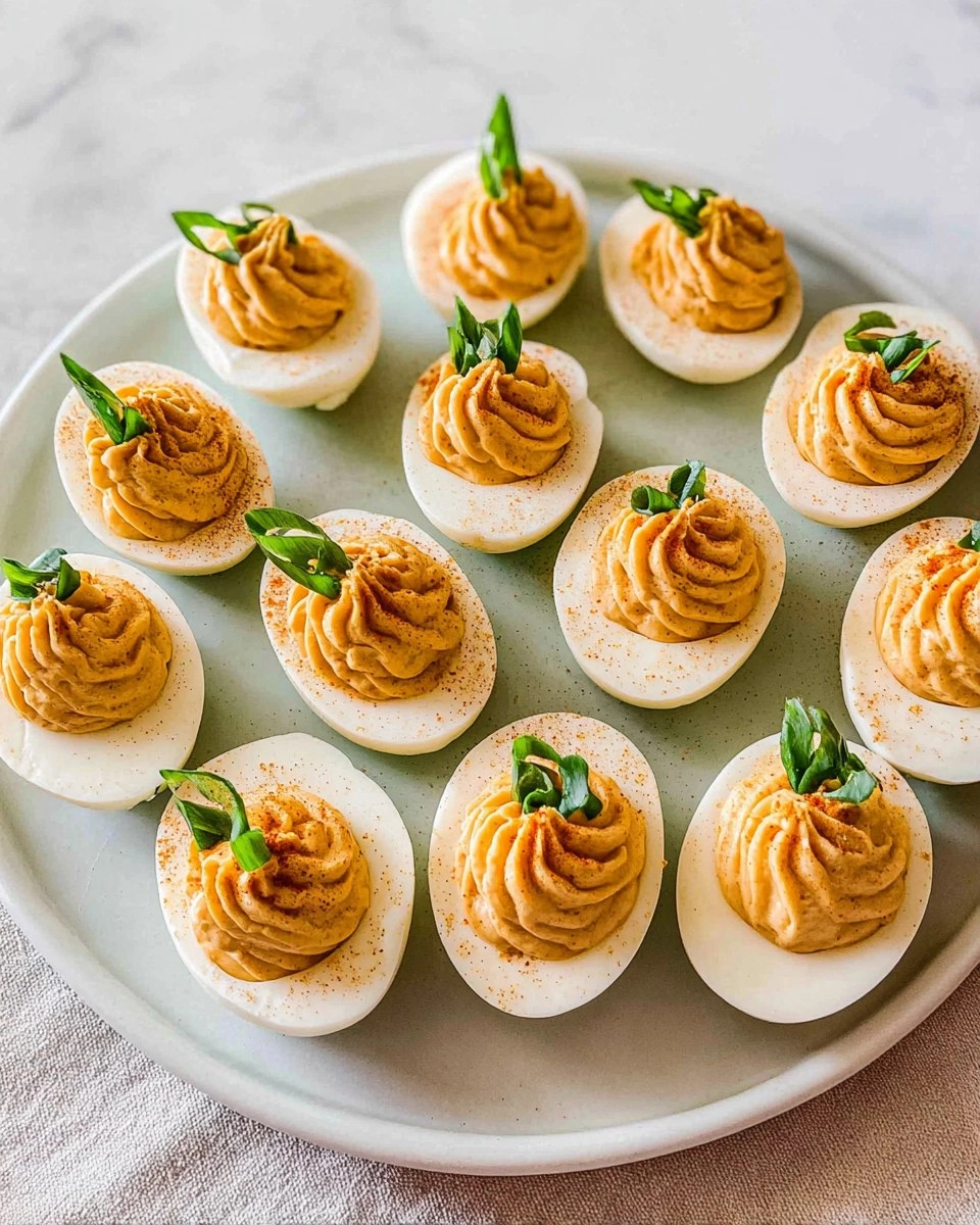 Pumpkin Deviled Eggs