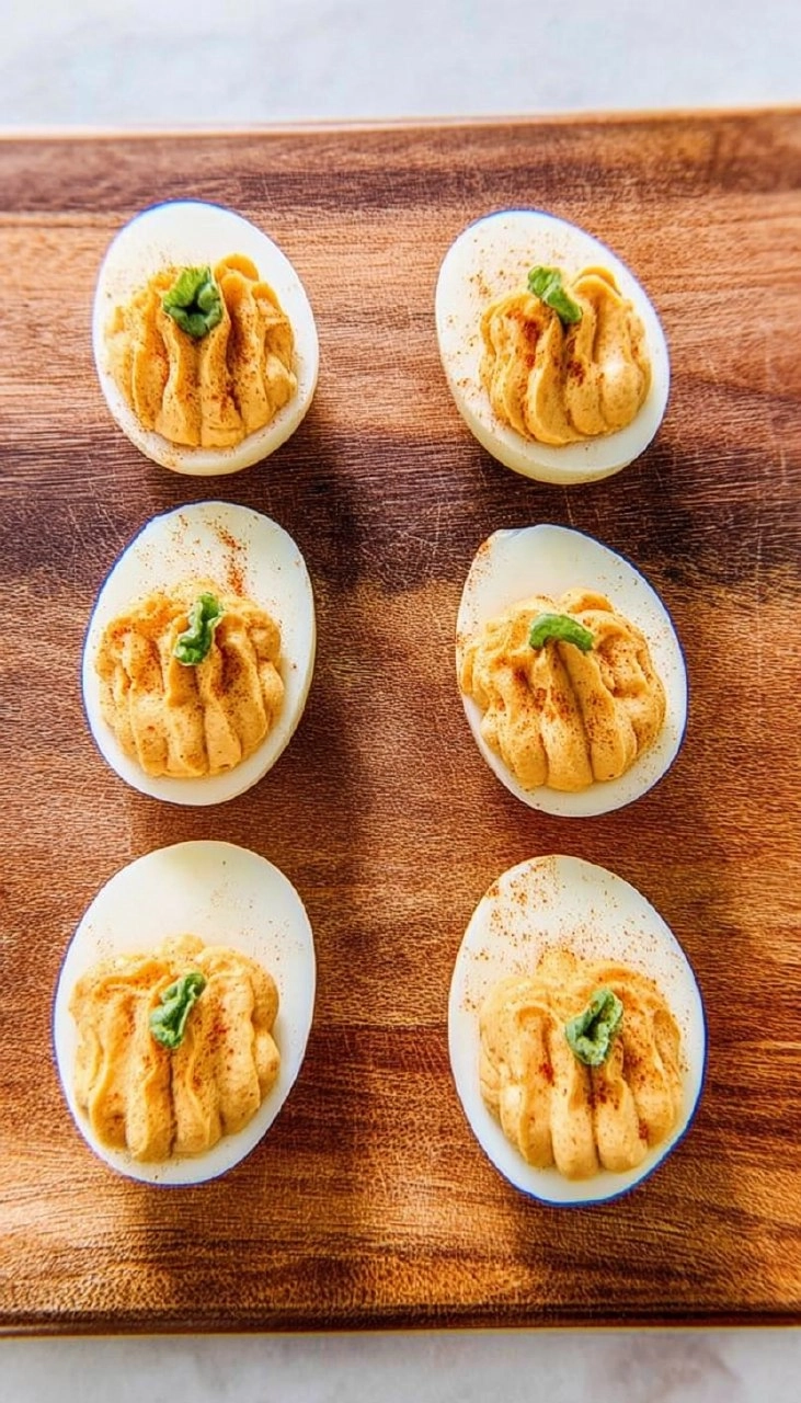 Pumpkin Deviled Eggs