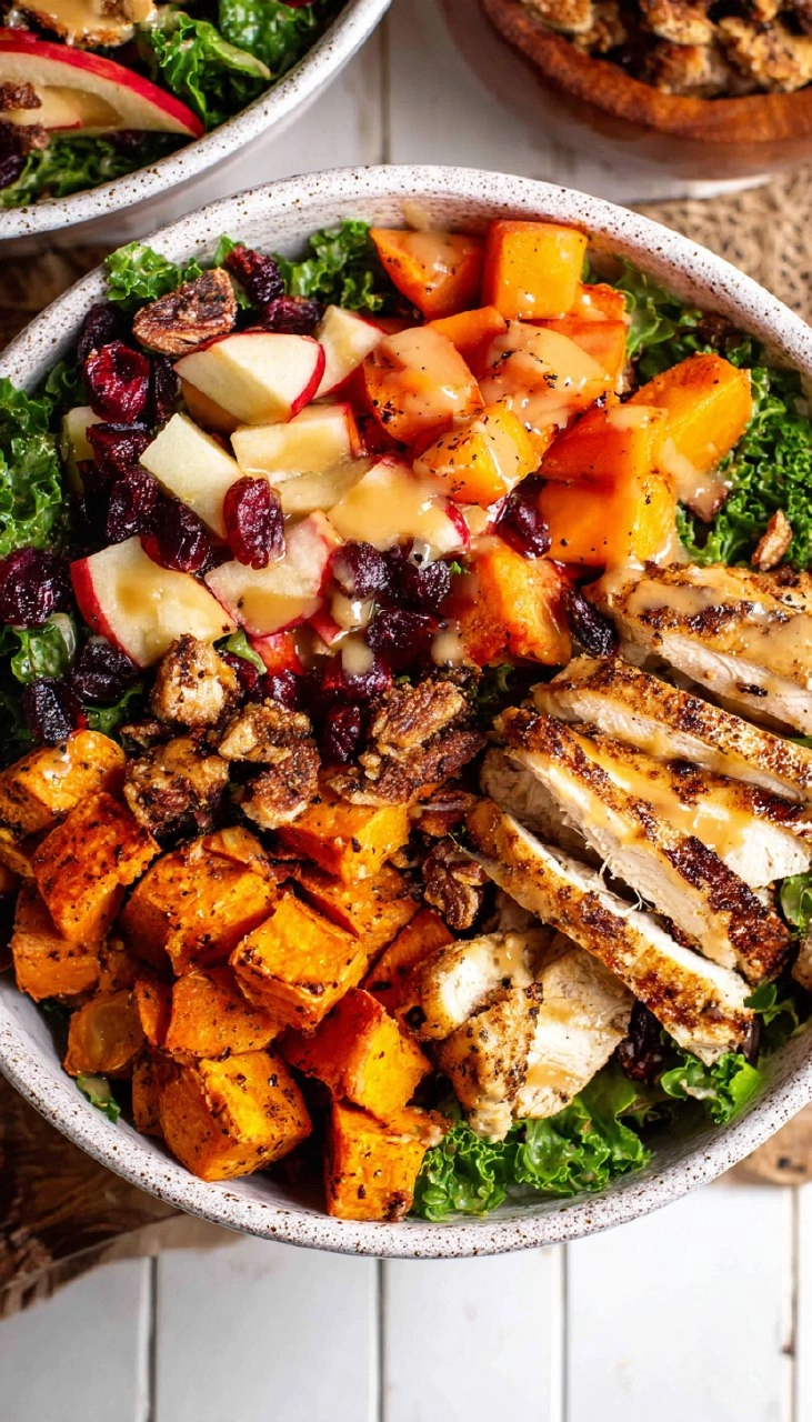 Harvest Chicken Bowls with Maple Dijon Dressing