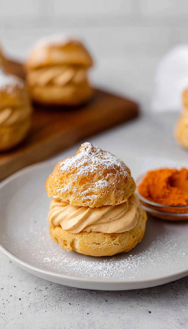Pumpkin Spice Cream Puffs